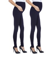 LuvmaBelly MYRA8001-8002-8009 Beli Ayarlanabilir Hamile Tayt Setli (LACIVERT-LACIVERT)