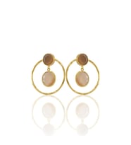 Kadir Jewellery 22 Ayar Altın Kaplama Kadın Halka Küpe -El İşçiliği Ve Hipoalerjenik Küpe (Turuncu)