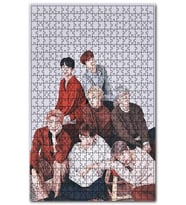 Cakapuzzle BTS Koreli Gençler Masum Yüzler Puzzle Yapboz MDF (Ahşap) (1000 Parça)