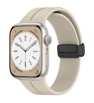 Microsonic Apple Watch SE 2022 44mm Kordon Ribbon Line Turuncu Siyah (Bej)