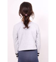 Toontoy Kız Çocuk Yıldızlı Dream Baskılı Sweatshirt ( Gri-Melanj)
