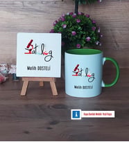 Patolog Dekoratif Taş, Kupa Bardak Kırmızı Hediye (Model 13)