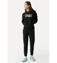 Unisex Spooky Baskılı Eşofman Takımı (Siyah)