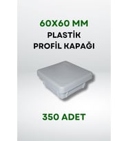 Plastik Profil Kapağı 60x60 MM (350 Adet) (Açık Gri)