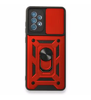 Samsung Galaxy A72 Kılıf Lens Korumalı Zırh Case (Kırmızı)
