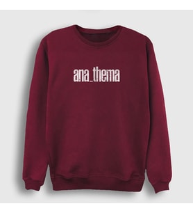 Presmono Unisex Beyaz New Anathema Sweatshirt 9707tt (Bordo)