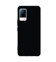 Vivo V21 Kılıf Kamera Korumalı Silikon Rubber Arka Kapak (Siyah)