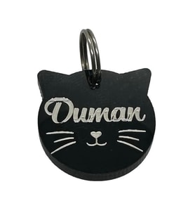 Kedi Künyesi, Kedi Isimlik, Tasmaya Takılan Isimlik, Pet Tag Yeni Isimlikler (Siyah)