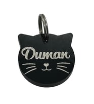 Kedi Künyesi, Kedi Isimlik, Tasmaya Takılan Isimlik, Pet Tag Yeni Isimlikler (Siyah)