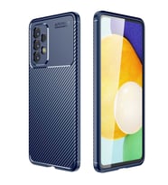 Galaxy A73 Kılıf Zore Negro Karbon Tasarım Silikon Kılıf (Lacivert)