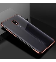 Xiaomi Redmi 8A Kılıf Zore Dört Köşeli Lazer Silikon Kılıf (Rose)