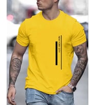AMOR MAN ÖZEL TASARIM NEW YOK CİTY ŞERİT BASKILI OVERSİZE YENİ TREND ERKEK T-SHIRT (Sarı)