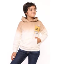 Toontoy Erkek Çocuk  Cepli Baskılı Sweatshirt (Bej)