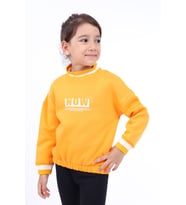 Toontoy Kız Çocuk Baskılı Sweatshirt (Oranj)
