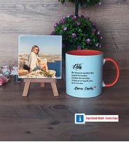 Ablaya Hediye Fotoğraflı Dekoratif Taş, Kupa Bardak Beyaz Hediye (Model 13)