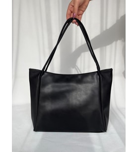 Yumuşak Deri Shopper Evrak Okul Iş Çantası Omuz Çantası Büyük Geniş Günlük Kullanışlı Şık Çanta kadın hediye çanta (Siyah)