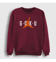 Presmono Unisex Beyaz Air Goku Anime Dragon Ball Sweatshirt 235697tt (Bordo)