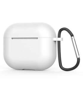 Apple Airpods 3. Nesil Uyumlu Kılıf Standart Yumuşak Silikon Uyumlu Kılıf (Beyaz)