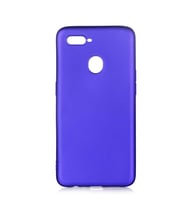 Oppo A12 Kamera Çıkıntılı Mat Soft Esnek Silikon Kılıf (Saks)