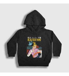 Presmono Unisex Çocuk Beyaz Future Nostalgia Dua Lipa Kapüşonlu Sweatshirt 320971tt (Siyah)
