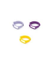 Xiaomi Mi Band 3-4 Silikon Kordon 3'lü Set Kırmızı Turuncu Sarı (Lila)