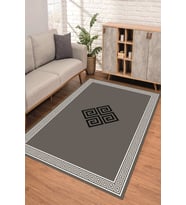 Dijital Kaymaz Taban Yıkanabilir Renkli Salon Halısı Mutfak Halısı Yolluk ND-SD-615 (Gri)