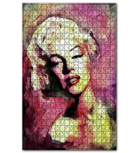 Cakapuzzle Yağlı Boya Çekici Marilyn Monroe Görsel Puzzle Yapboz MDF(Ahşap) (500 Parça)