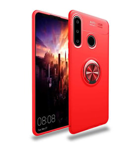 Huawei Y6P Kılıf Yüzüklü Magnetli Ravel Case (Kırmızı)