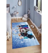 Dijital Baskılı Kaymaz Taban Yıkanabilir Kolay Temizlenir Modern Çocuk Odası Halısı NDÇ-HP-646 (Mavi)