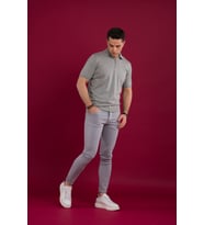 WOOLEN WORLD YAKALI REGULAR FİT ERKEK TRİKO T-SHİRT (Gri)