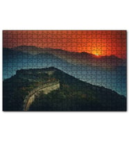 Cakapuzzle Günbatımı Çin Seddi  Puzzle Yapboz MDF (Ahşap) (500 Parça)