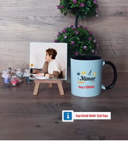 Mimara Hediye Fotoğraflı Dekoratif Taş, Kupa Bardak Beyaz Hediye (Model 11)