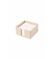 Masaüstü Deri Küp Notluk Desktop Organizer Rainbow Vegan 5x10x10 cm (Bej)