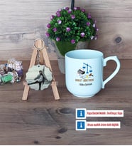 Adalet Öğretmeni Kupa Bardak Beyaz ve Fotoğraflı Ahşap Anahtarlık Hediye (Model 5)