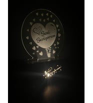Seni Seviyorum Yazılı Sevgiliye Hediye, KİŞİYE ÖZEL Fotoğraflı 3D Led Lamba (Sarı)