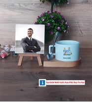 Rehber Öğretmen Fotoğraflı Dekoratif Taş, Kupa Bardak Beyaz Hediye Öğretmenler Günü Hediyesi (Model 8)