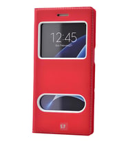 Galaxy S7 Kılıf Dolce Kapaklı Kılıf (Kırmızı)