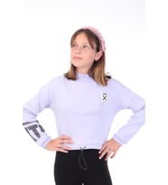 Toontoy Kız Çocuk Baskılı Sweatshirt (Mavi)