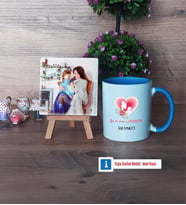Anneler Günü Hediyesi Fotoğraflı Dekoratif Taş, Kupa Bardak Beyaz Hediye (Model 4)
