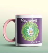Kişiye Özel Rick and Morty Rick 3 Beyaz Renk Kupa (Pembe)