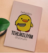 BK Gift Esprili Tasarım Serisi Sert Kapaklı Pudra Pembesi Defter, Arkadaşa Hediye, Yeni İş Hediyesi, Doğum Günü Hediyesi, Anı Defteri (Model 14)