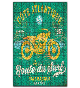 Cakapuzzle Motorsiklet Ve Sörs Afişi Görsel Puzzle Yapboz MDF (Ahşap) (255 Parça)