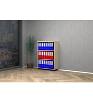 Vena Raflı Ofis Dosya Dolabı 80x35x115h (Akçaağaç Rengi )