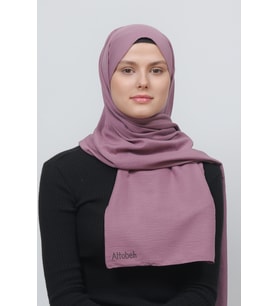 Caz Pamuk Tesettür Şal (Koyu Pembe)