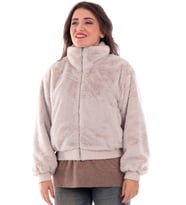Only Kadın Dik Yaka Peluş Ceket - 15327330 (Bej)
