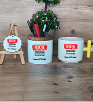  Hukuk Okuduğumu Söylemiş Miydim  Hediye Sepeti Kupa Bardak T Kulplu, Kalemlik ve Anahtarlık Hukuk Öğrencisine Hediye (Model 5)