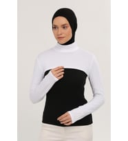 Balıkçı Yakalı Boyunluklu Kolluk (Beyaz)