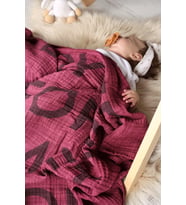Luckka Çok Amaçlı Müslin Örtü - 100x110 cm (Bordo)