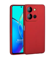 Microsonic Matte Silicone Vivo Y36 Kılıf Siyah (Kırmızı)