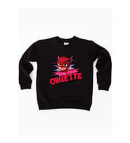 Pj maskeliler Owlette baskılı pamuklu kumaş çocuk sweatshirt (Siyah)